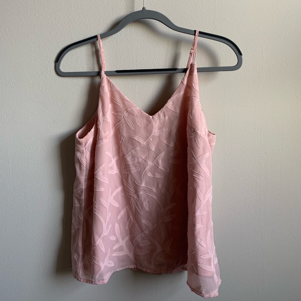 Pink Textured Tank Top